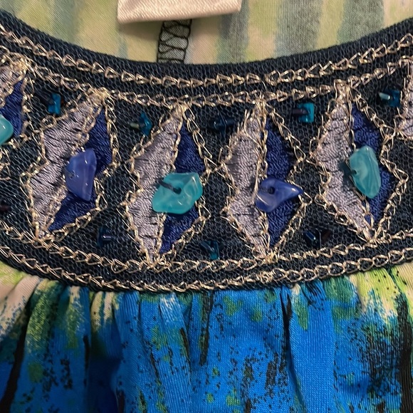 Wishes Wishes Wishes Art Print Tunic with Jeweled Embellishments XL - Picture 7 of 8